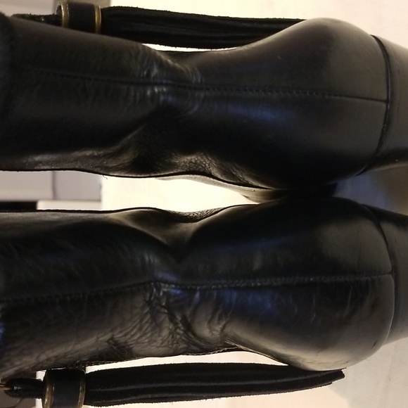RALPH LAUREN Black booties with R.L.B stossel zipper closure genuine leather - Picture 2 of 8